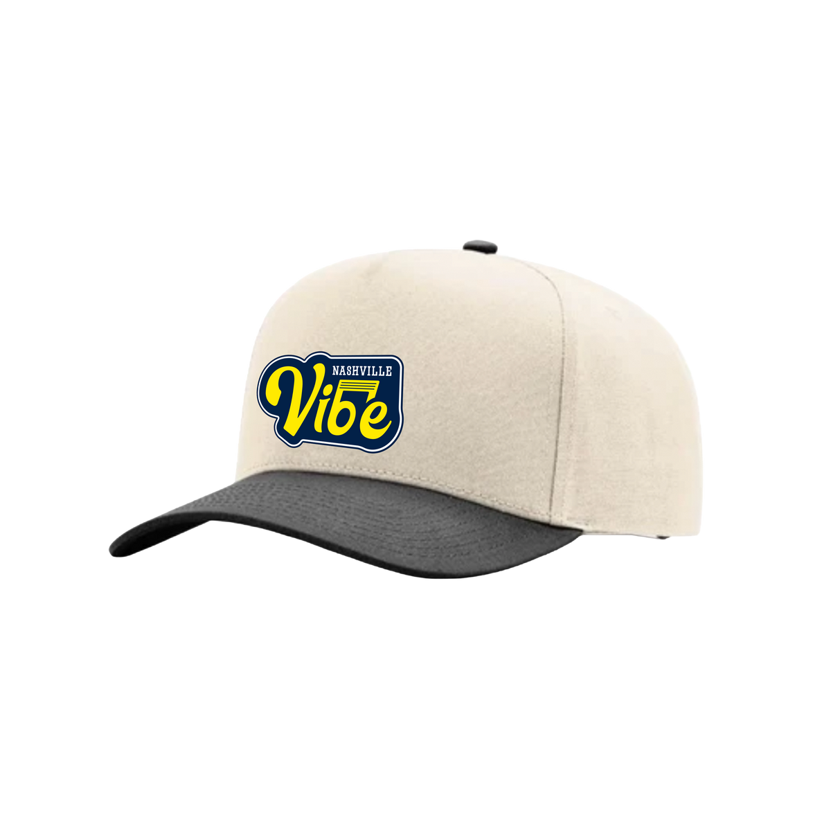 Nashville Vibe Richardson Primary logo Pro Twill Snapback in Ivory/Navy