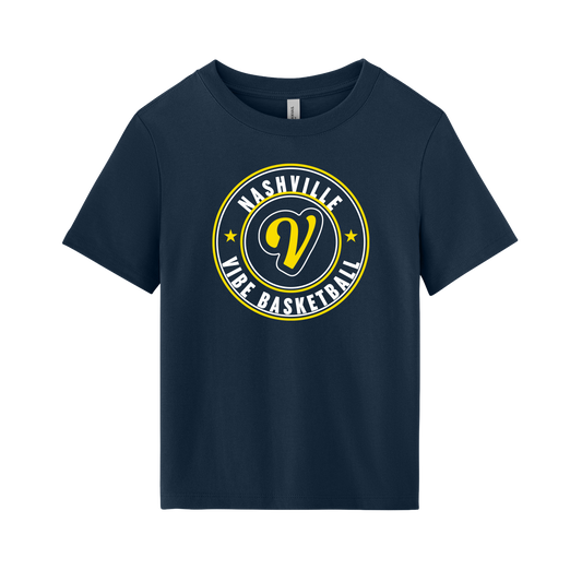 Nashville Vibe Navy Coin Women's Heavyweight T-shirt