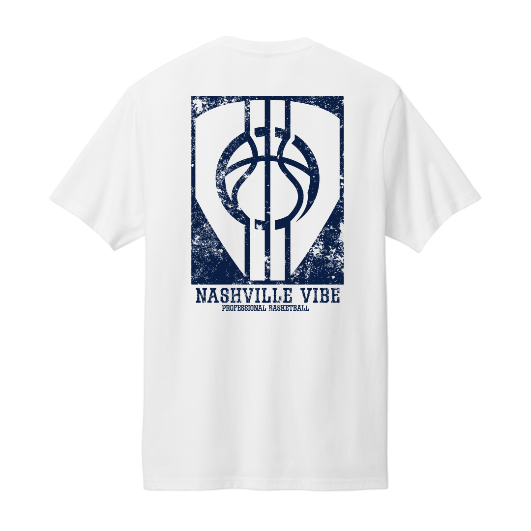 Nashville Vibe White Distressed Pic Ideal Jersey T-shirt