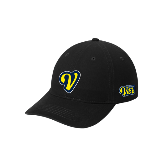 Nashville Vibe V Dual Logo Brushed Twill Low Profile Cap in Navy