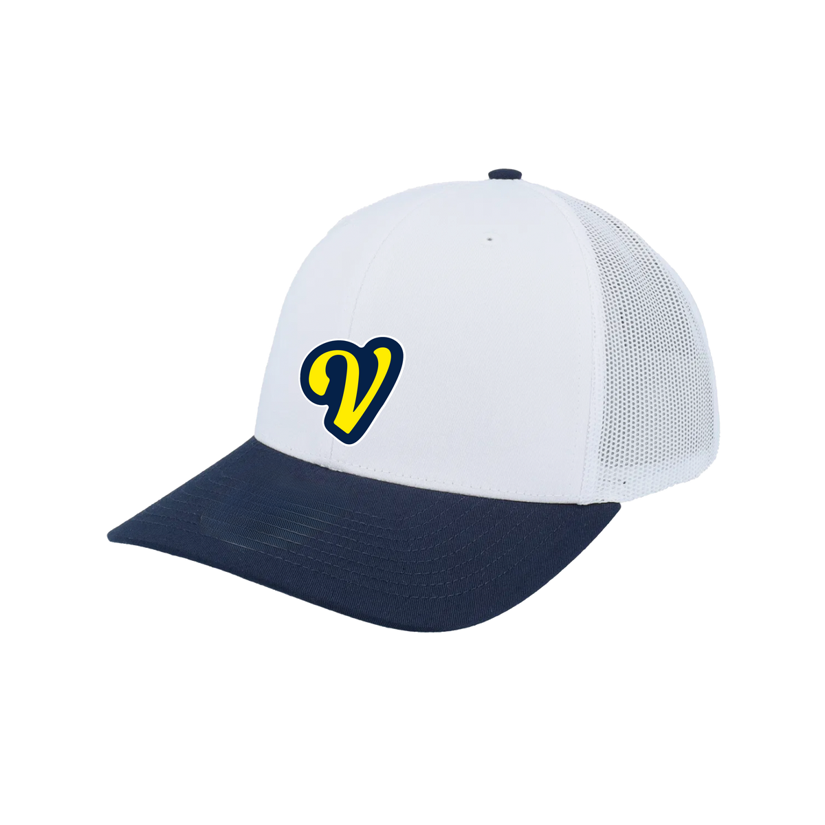 Nashville Vibe Richardson V Logo Trucker in White/Navy