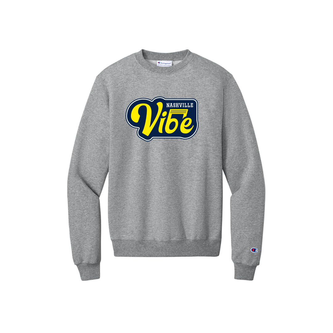 Nashville Vibe Light Steel Primary Powerblend Crewneck Sweatshirt